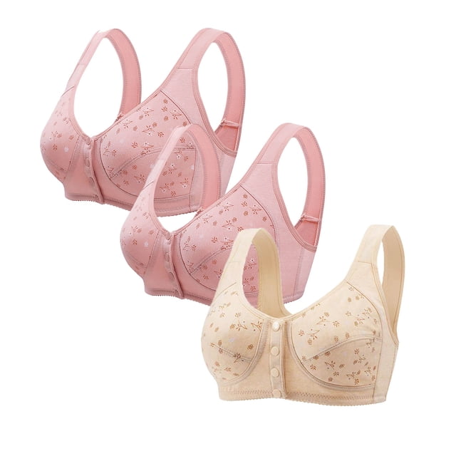 Bras for Women, 3PC Womans Plus Size Printing Comfortable Bra Underwear