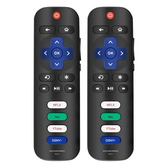 Replacement Remote Control for Roku Player (RK-H2) - Compatible with Roku Express, Premiere, Box, Player & Roku 1/2/3/4, Easy Setup, Shortcut Keys, 1 Pack (Not for Roku Stick/TVs)