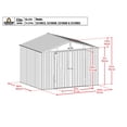 thumbnail image 3 of Arrow Elite 10 x 8 x 8 ft Cool Grey Steel Storage Shed, 3 of 8