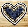 thumbnail image 3 of Earth Rugs 10-079 Lt. Tapis Cœur Bleu-Noir Bleu-Moutarde, 3 of 3