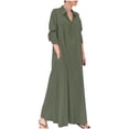 thumbnail image 1 of PVCS Chemise Habillée pour Femme Jupe Longue Manche Longue Poche Automne Printemps Col de Chemise, 1 of 9