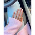 thumbnail image 4 of ORUYROP Chunky Rings for Women, 18K Gold Plated Simple Domed Statement Rings Stackable Thick Band Silver/Gold Plated Ring Minimalist Signet Ring, Size 5 to 9, 4 of 7