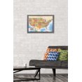 thumbnail image 3 of Map - USA Wall Poster, 22.375" x 34" Framed, 3 of 4