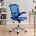 thumbnail image 3 of Modway Chaise de Bureau en Maille Attainment, Réglable de 18 à 22 Pouces, Bleu, 3 of 11