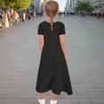 thumbnail image 4 of Tranfacy Robe d'Été pour Filles, Robe Maxi pour Jeunes Filles, Robe à Manches Courtes pour Fille, Robe de Princesse à la Mode et Mignonne, Robe Respirante Douce et Confortable, 4 of 4