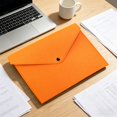 thumbnail image 2 of ZTTD Felt File Folder, Durable Briefcase, Document Bag, Paper File Folders, Portfolio Case, Letter Envelope, Handbag Button Closure, for Office Home S-chool Stationery (Z06-Orange), 2 of 9