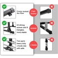 thumbnail image 4 of TOYTEXX 800 lb Capacity Power Rack with Pull-Up Bar, 2" x 2" Steel Squat Rack Cage, 26 Adjustable Positions, Includes 4 J-Hooks for Strength Training and Home Gym Workouts, Black, 4 of 6