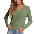 thumbnail image 4 of Erwazi Cardigan Sweaters for Women Fall Trendy Button Down Open Front Lightweight Cardigans, 4 of 7