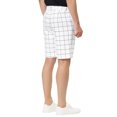 thumbnail image 3 of INSPIRE CHIC Men's Shorts Slim Fit Plaid Button Lightweight Twill Shorts 36 White, 3 of 7