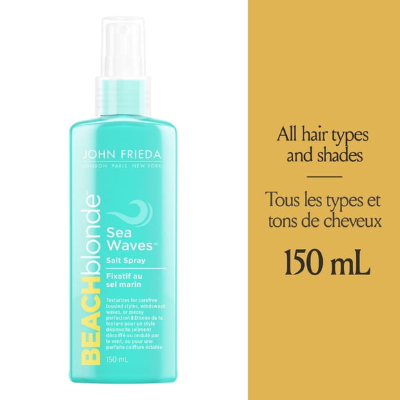 John Frieda Beach Blonde Sea Waves Fixatif au Sel Marin, Vaporisateur Texturisant (Fabriqué au Canada)