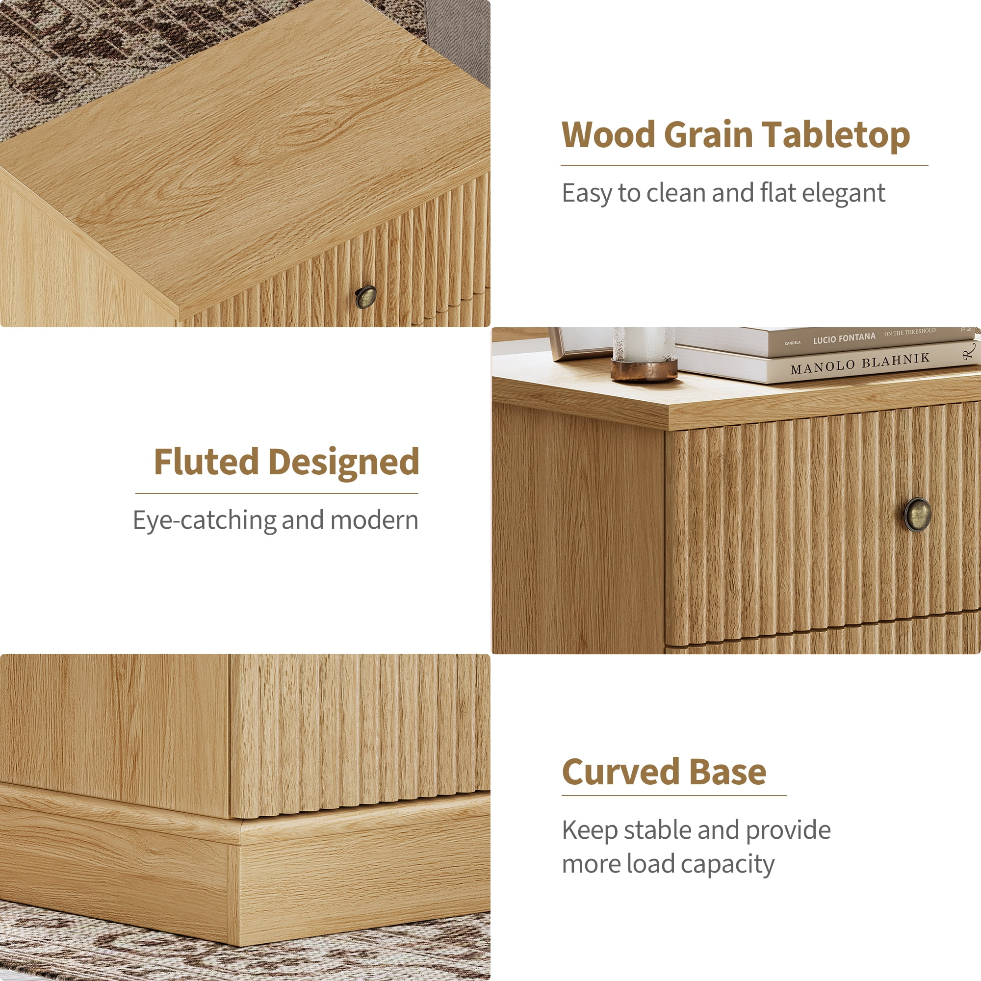 Sleek Modern Bedside Table – Compact Nightstand with Minimalist Storage, Basic Bedroom Cabinet, Small End Table for Limited Spaces