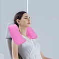 thumbnail image 4 of Neck Pillows for Travelcomfortable Travel Neck Pillow Pvc Flocked U Shaped Cushion for Aviation Outdoor Home Use Portable Inflatable Cervical Support Pillow with Soft Velour Cover, 4 of 6