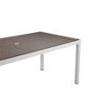 thumbnail image 3 of Pemberly Row 71" Modern Aluminum Patio Dining Table in White/Gray, 3 of 4
