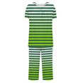 thumbnail image 5 of Jamicy Pyjama Confortable pour Femmes Ensemble Mode Décontracté Ample Imprimé Imprimé Col Rond Boutonné Manches Courtes Haut avec Pantalon Court Ensemble de Pyjama pour Femmes, 5 of 5