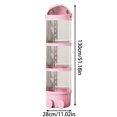 thumbnail image 2 of Riforla Vertical Toy Storage Tube with LED Strip Vertical Toy Storage Tube New Stuffed Animal Storage Tube Vertical Stuffed Animal Tube Doll Storage Tube with 360° Rotation Wheels with Lid Green, 2 of 3