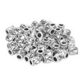 thumbnail image 1 of 50pcs Rétro Barbe Cheveux Perles Tonneau en Forme de Cheveux Perles de Tressage Alliage Bijoux Accessoires Argent, 1 of 14