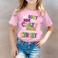 thumbnail image 2 of WEIYLL T-Shirts Graphiques pour Filles Imprimé Lettres Col Rond Manches Courtes T-Shirt Décontracté pour Tout-Petits 12-13 Ans, 2 of 5