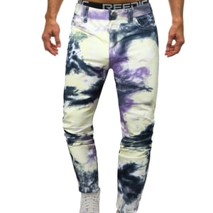 Ketyyh-chn99 Hommes Jeans Slim Fit 2024 Relaxed Boot Jean Loose fit Pantalons Shorts Homme Casual Mid-waist Slim-fit Jeans Homme Tee-dyed Denim Button Jeans Avec Pocket Yellow,38