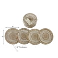 thumbnail image 3 of Mango Wood 4 PC Etched Coasters White, 3 of 5