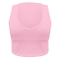 thumbnail image 3 of AherBiu Workout Tops for Women Ribbed Bralette Cropped Tank Top Stretchy Deep V Neck Yoga Cami, 3 of 5