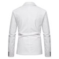 thumbnail image 2 of BOBOGOJP Mens Blazer Two Button Stretch Sports Coats (White,M), 2 of 4