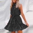 thumbnail image 1 of EGNMCR Robes d'Été Femmes Tendance 2024 Mode Femmes Robe Décontractée à Imprimé Floral Sans Bretelles à Volants Bandage, 1 of 7