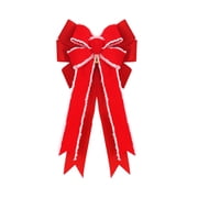 Binwennn Christmas Bows Decorations Large Christmas Tree Topper Bow For Xmas Home Christmas Ornament Red Bow Christmas Tree Ornament Linen Bow Party Decorations for Adults Bundle Event Chairs Bulk
