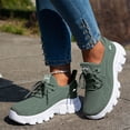 thumbnail image 3 of Womens Chunky Walking Shoes Comfortable Arch Support Orthopedic Woven Non Slip Jogging Work Fashion Sneakers, 3 of 7