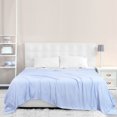 thumbnail image 1 of PiccoCasa Cooling Blanket Viscose from Bamboo Breathable Light Blue Queen, 1 of 7