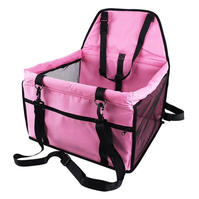 Small Dog Car Seat, Dog Booster Seat for Car Front Seat, Pet Booster Car Seat for Small Dogs Medium Dogs, Reinforced Dog Car Booster Seat Harness with Seat Belt