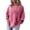 Pink, variant on Timegard Plus Size Tops for Women Casual Lightweight Long Sleeve Blouse Lapel V Neck Work Office Shirts Tops