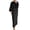 4-Black, variant on Wijhcboe 2025 Fashion Satin Party Dress Hijab Girl Robe Abaya Muslim Women Hijab Sleeves for Women Elegant Solid Round Neck Hijab Dresses for Women Turkish Bat Sleeves Loose Maxi Dress Women Clothes