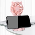 thumbnail image 4 of Pink Handheld Fan 3 Wind Levels Usb Rechargeable 800Mah Battery 5.7X3.1 Inch Portable Desktop Fan Low Noise Lightweight Strong Wind Motor Efficient Compact, 4 of 8