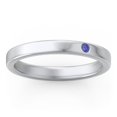 thumbnail image 3 of Stackable Birthstone Ring with Engraving - Blue Sapphire (September), 3 of 7