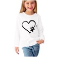 thumbnail image 1 of RXIRUCGD Chemises à Manches Longues pour Filles, Col Rond Mignon, Blouses Décontractées Élégantes (Blanc, Taille : 3 Ans), 1 of 5