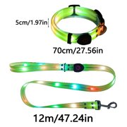 JJKBVCLO Illuminated Dog Leashes For Night Walks Luminous Dog Collars Illuminated Dog Ropes And Collar Highly Visible Dog Leash Dog Leashes And Collars In Set For Night Walks