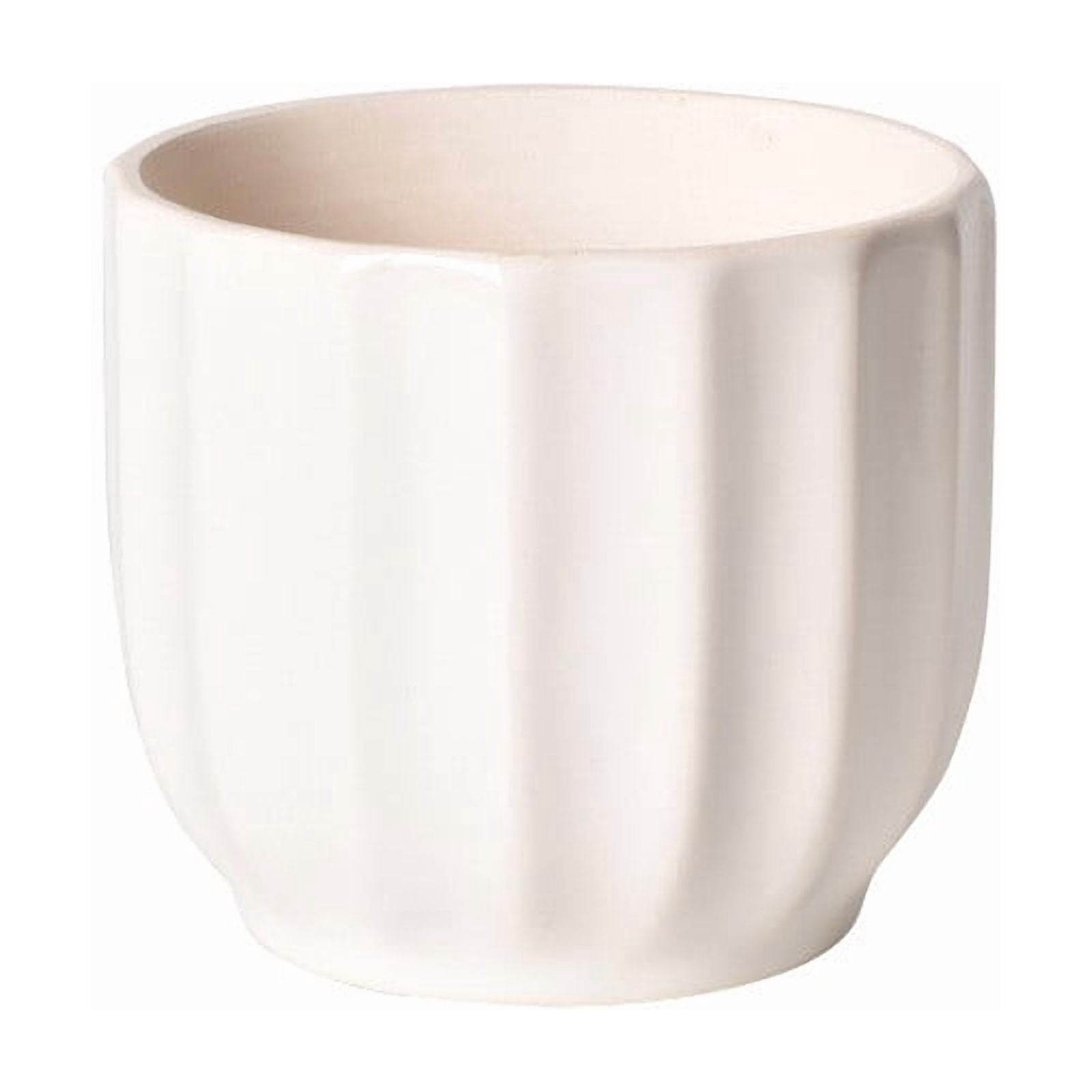 Birdeem Ceramic Planter with Drainage Hole, Small Planter for Indoor Plants, White Flower Pot for Desk Shelf Windowsill Home Office Decor