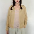 thumbnail image 3 of Womens Lightweight Summer Cardigan Rash Guard Long Sleeve Cover Up Open Front Wrap Cover Up Loungwear Sun Shawl, 3 of 7