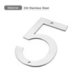 thumbnail image 3 of Unique Bargains 5 Inch 304 Stainless Steel House Number Polishing for Door Mailbox(Number 5), 3 of 5