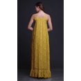 thumbnail image 3 of Bimba Robe de Nuit Longue à Bretelles Spaghetti Imprimée de Feuilles de Verge d'Or et de Bleuets pour Femmes, Robe Maxi de Sommeil, Petite, 3 of 5