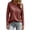Brown, variant on HongQid Womens Long Sleeve Tops Round Neck Solid Color Henley Shirts Ladies Basic Button Tunic Blouse