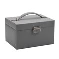 thumbnail image 1 of Jewelry Organizer 3-layer Large Capacity Jewelry Box Earrings Necklace Rings Holder with Makeup Mirror and, 1 of 8