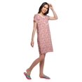 thumbnail image 4 of Moomaya Chemise de Nuit d'Allaitement à Col Rond pour Femmes, Imprimée, à Manches Courtes, 4 of 5
