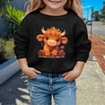 thumbnail image 2 of Couverture Portable pour Enfants, Chandails à Capuchon Doux pour Filles, Automne et Hiver, Mignon Imprimé Vache, Col Rond, Manches Longues, Chandail Décontracté Sans Capuche, 2 of 4