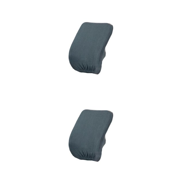 kurtrusly Chair Cover Slipcover Stretch Seat Computer Protection Set Anti-Dirty Thicken Solid Home Wedding Universal Decoration Dark Gray/Backrest 2Set