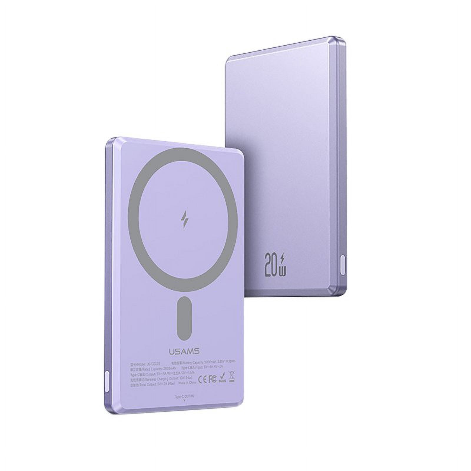 Charger Battery Pack Power Bank Portable Charger 5000mAh Battery Pack PD2 Fast Charging Wireless Portable Charger Purple