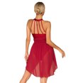 thumbnail image 2 of Aislor Robe de Danse Lyrique Sans Manches à Blocs de Couleur Jupe en Chiffon Justaucorps Robe de Danse Contemporaine Bordeaux m, 2 of 7