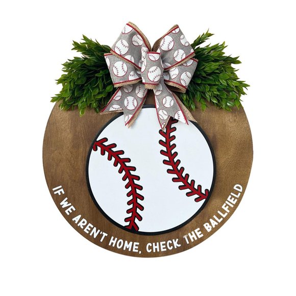 Baseball Sign Vintage Porch Decor Wood Wall Signs Hanging Rustic Lake Cabin Welcome Art Door Decorations Sweet Home Garden Farmhouse Gift