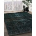 thumbnail image 2 of Ahgly Company Indoor Round Abstract Dark Slate Gray Green Persian Area Rugs, 3' Round, 2 of 6