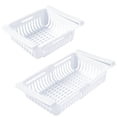 thumbnail image 3 of Étagère de Rangement pour Réfrigérateur - Organisateur Coulissant pour Fruits et Légumes Frais, Plastique de Qualité Alimentaire,, Blanc, JKODE, 3 of 9